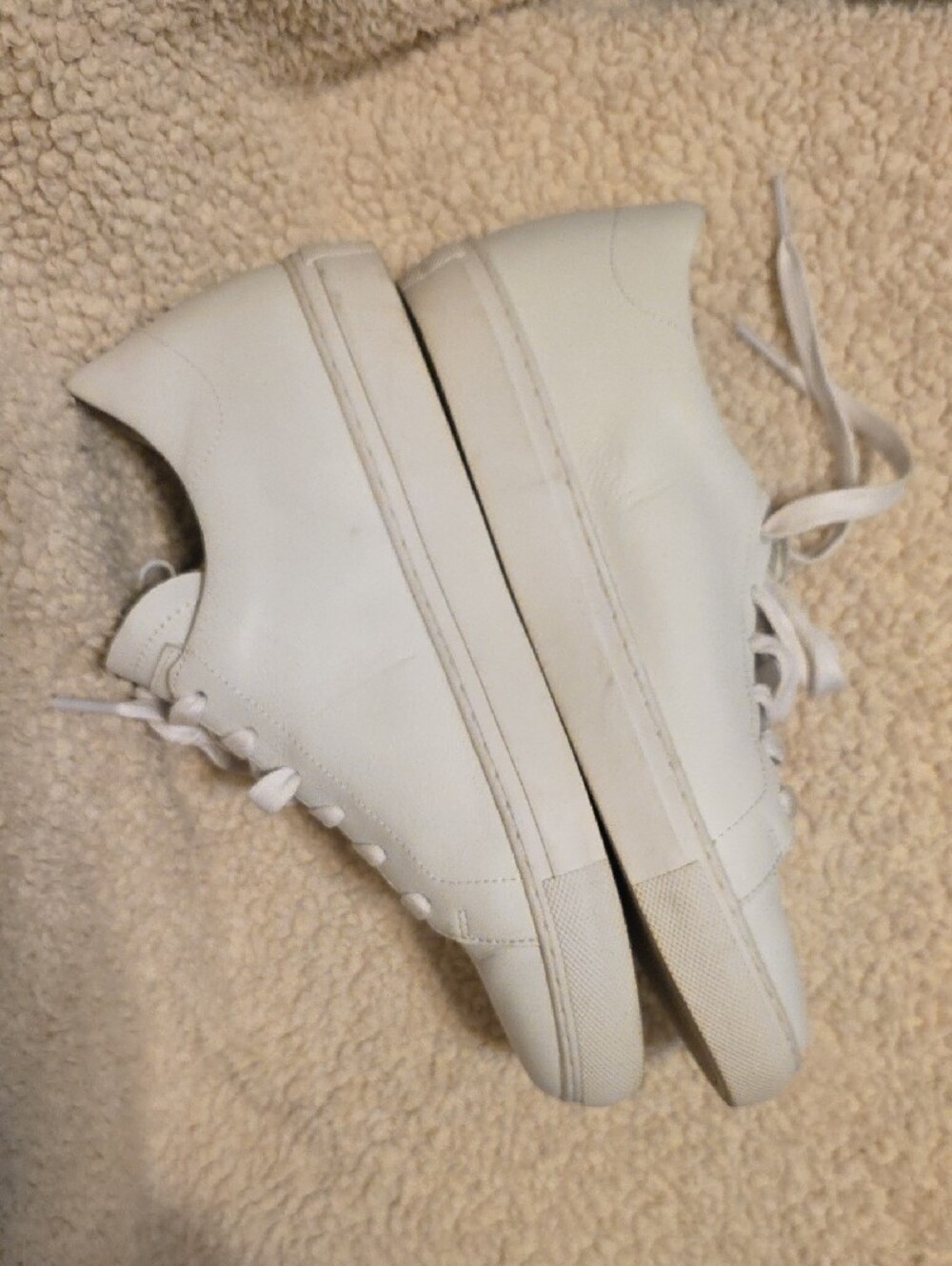 Skechers White Leather Floral Embroidered Sneakers Air-Cooled Memory Foam 8 - Picture 8 of 8